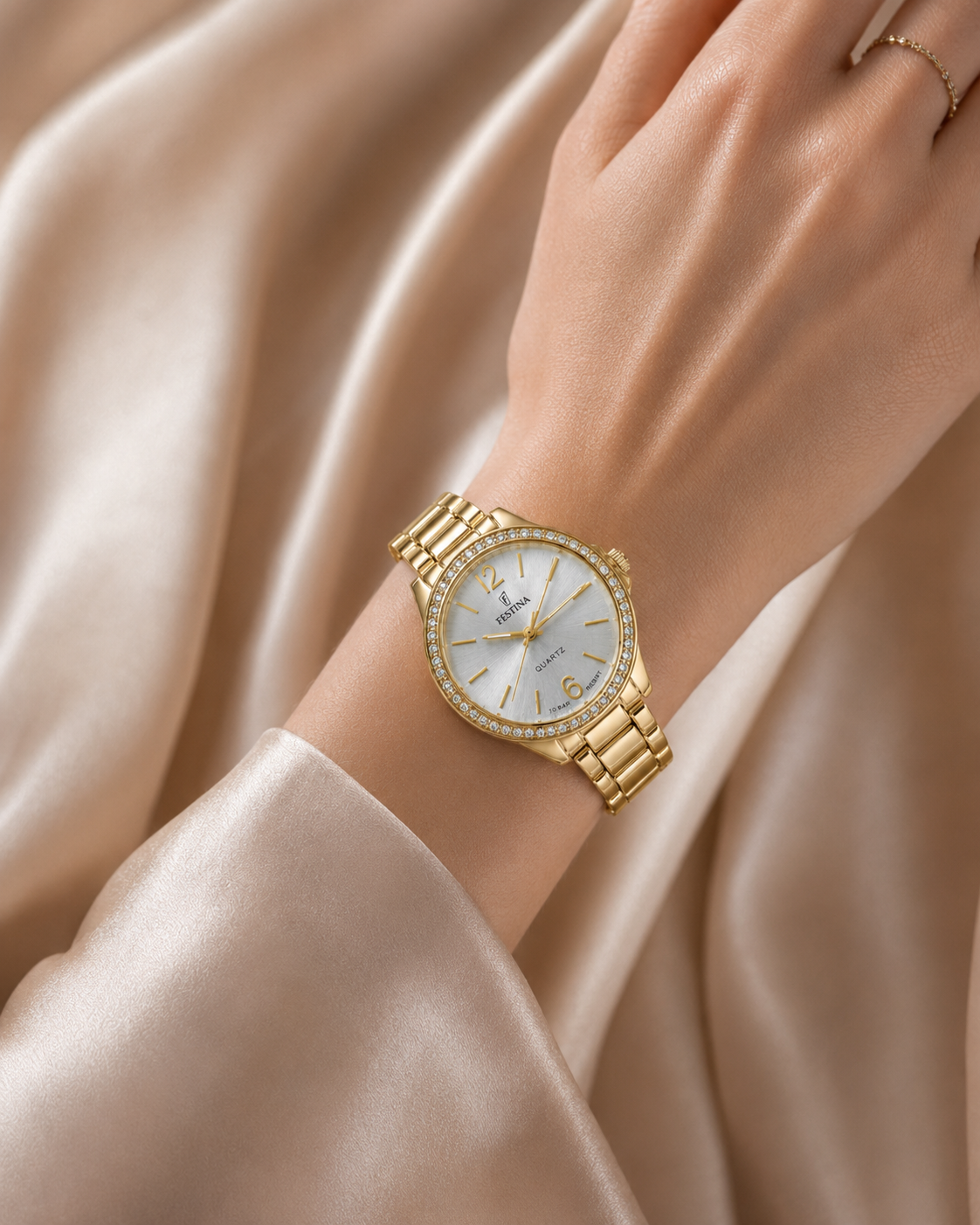 Montre Femme Festina Glamour Doré Blanc