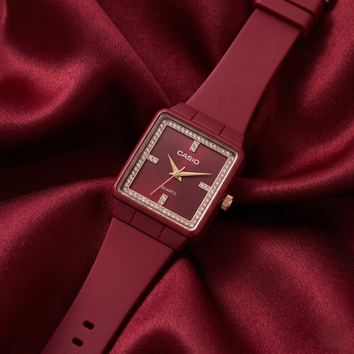 Montre Casio Bordeaux Élégance Carrée