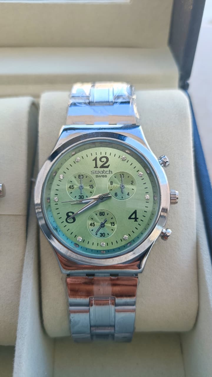 Swatch Crystal Green – Acier Inoxydable