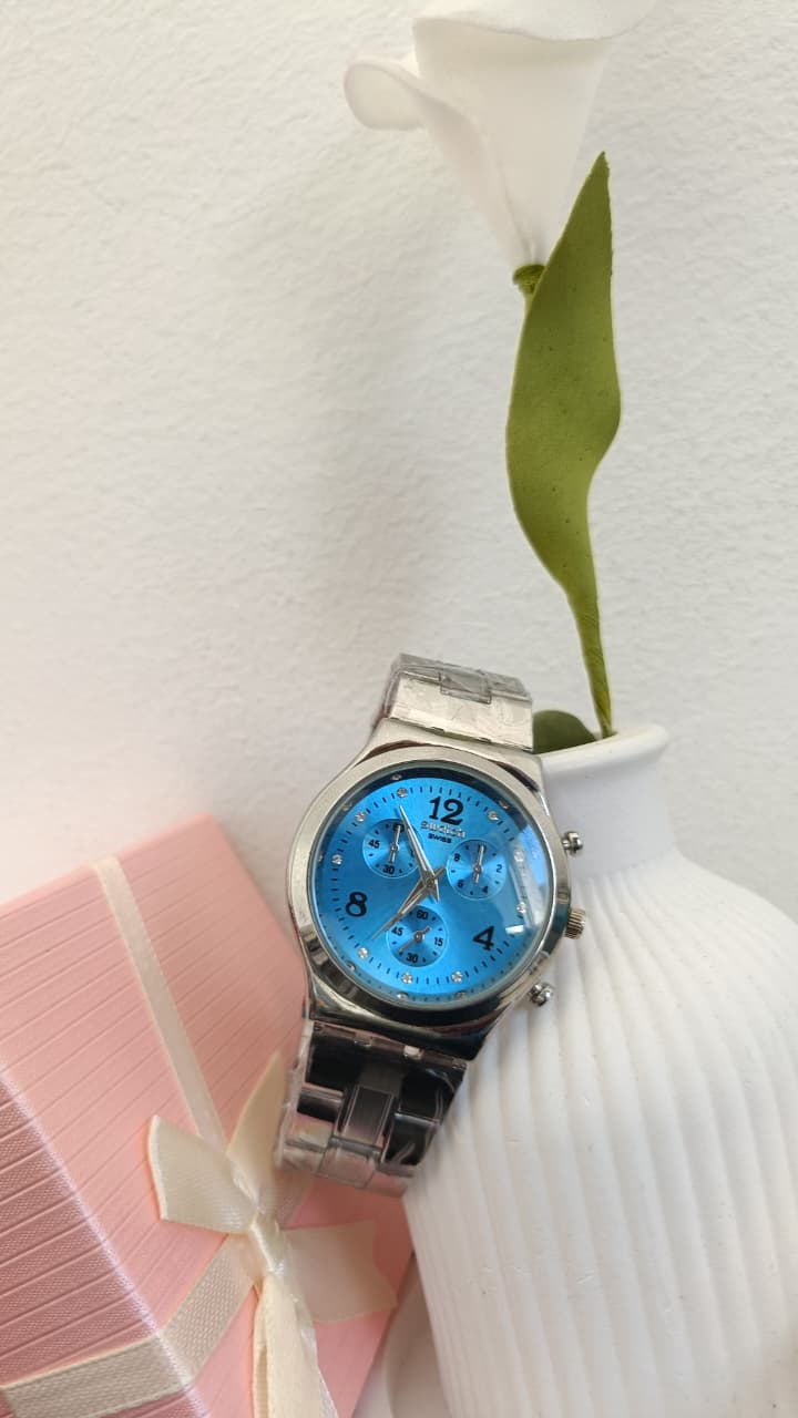 Swatch Crystal Blue – Acier Inoxydable
