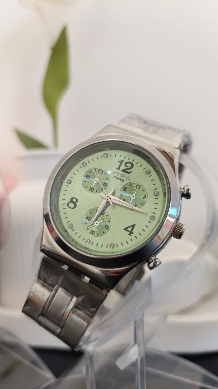 Swatch Crystal Green – Acier Inoxydable
