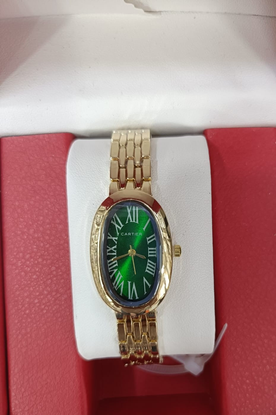 Montre Femme Cartier Golden Oval Vert