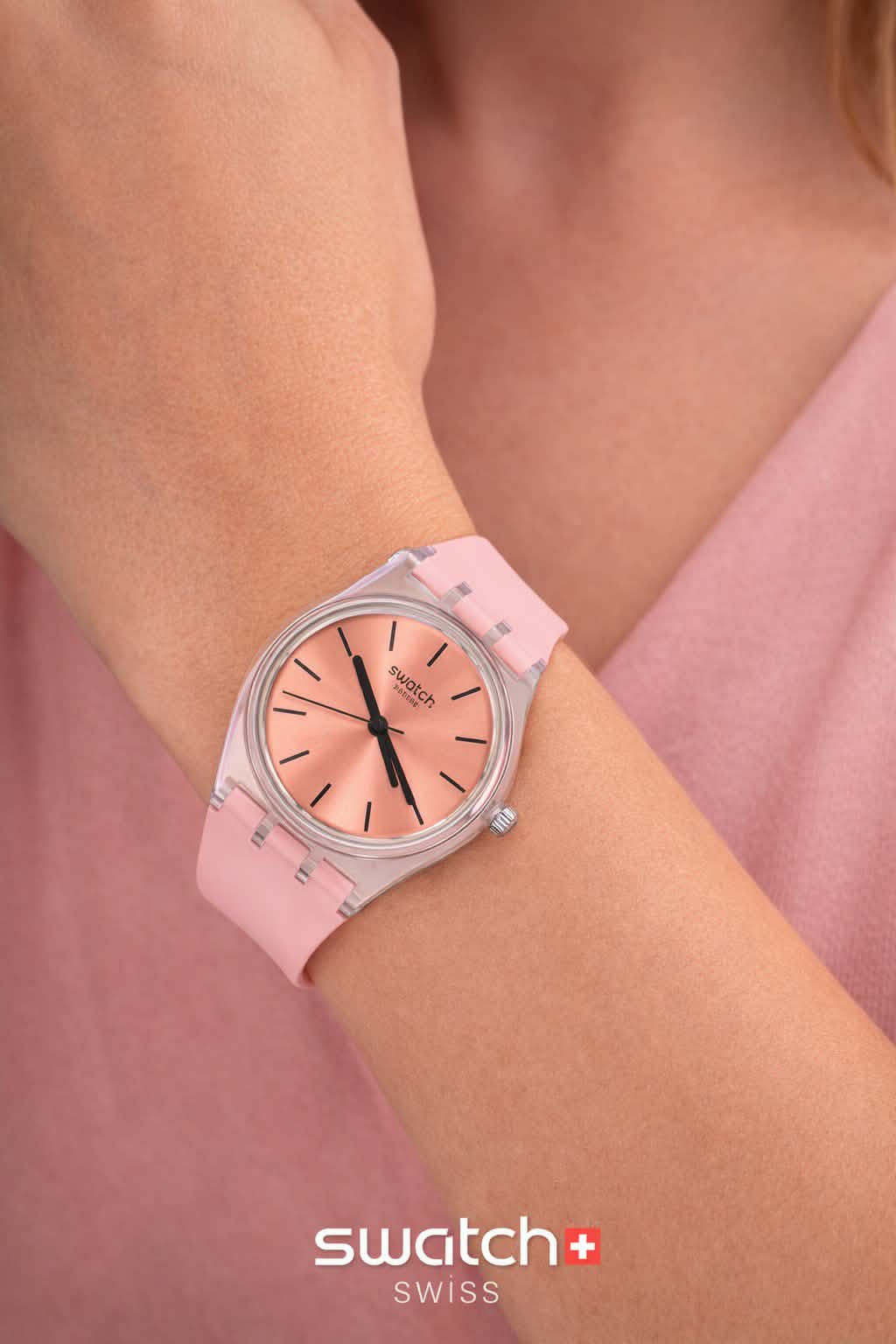 Montre SWATCH Rose Minimaliste