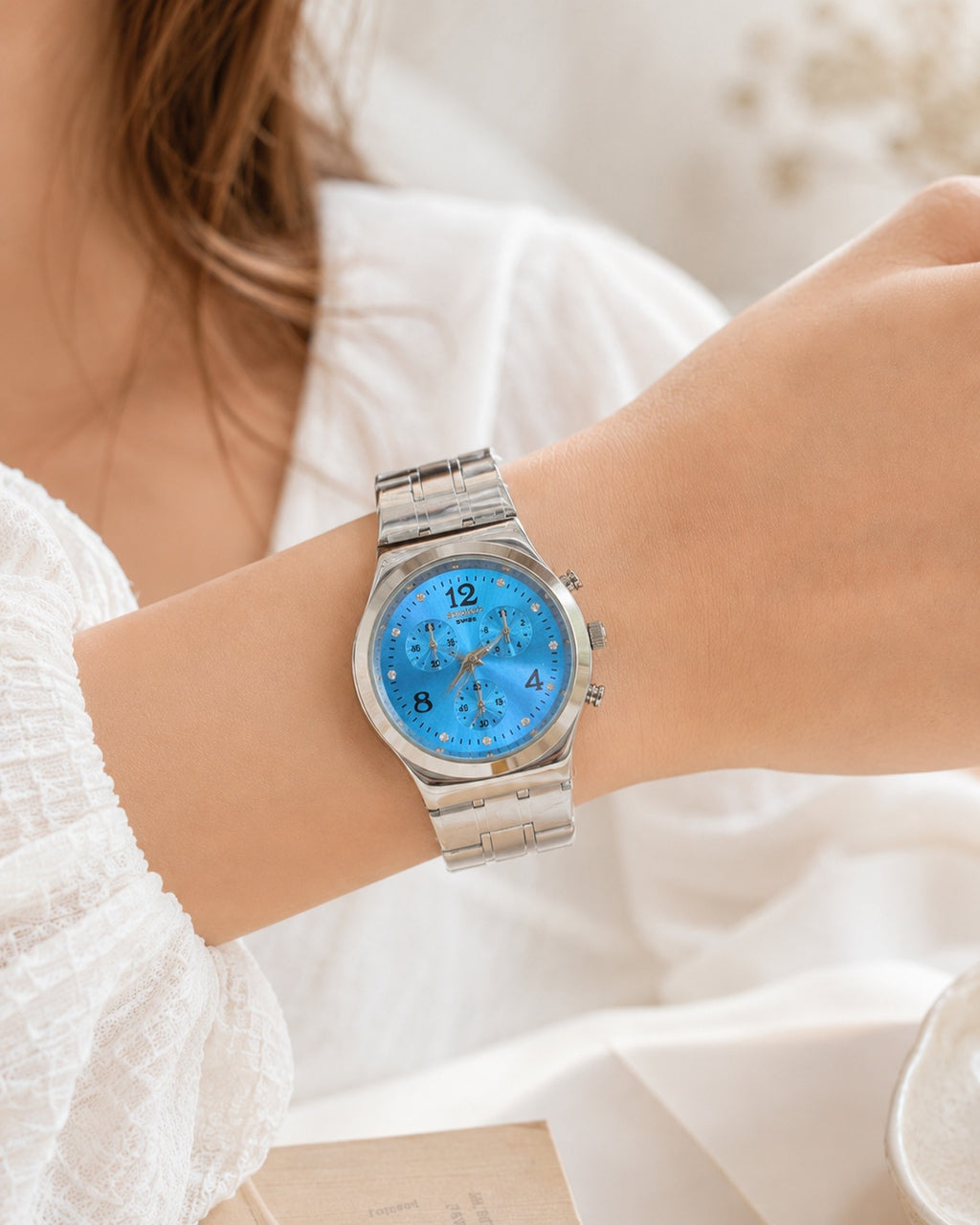 Swatch Crystal Blue – Acier Inoxydable