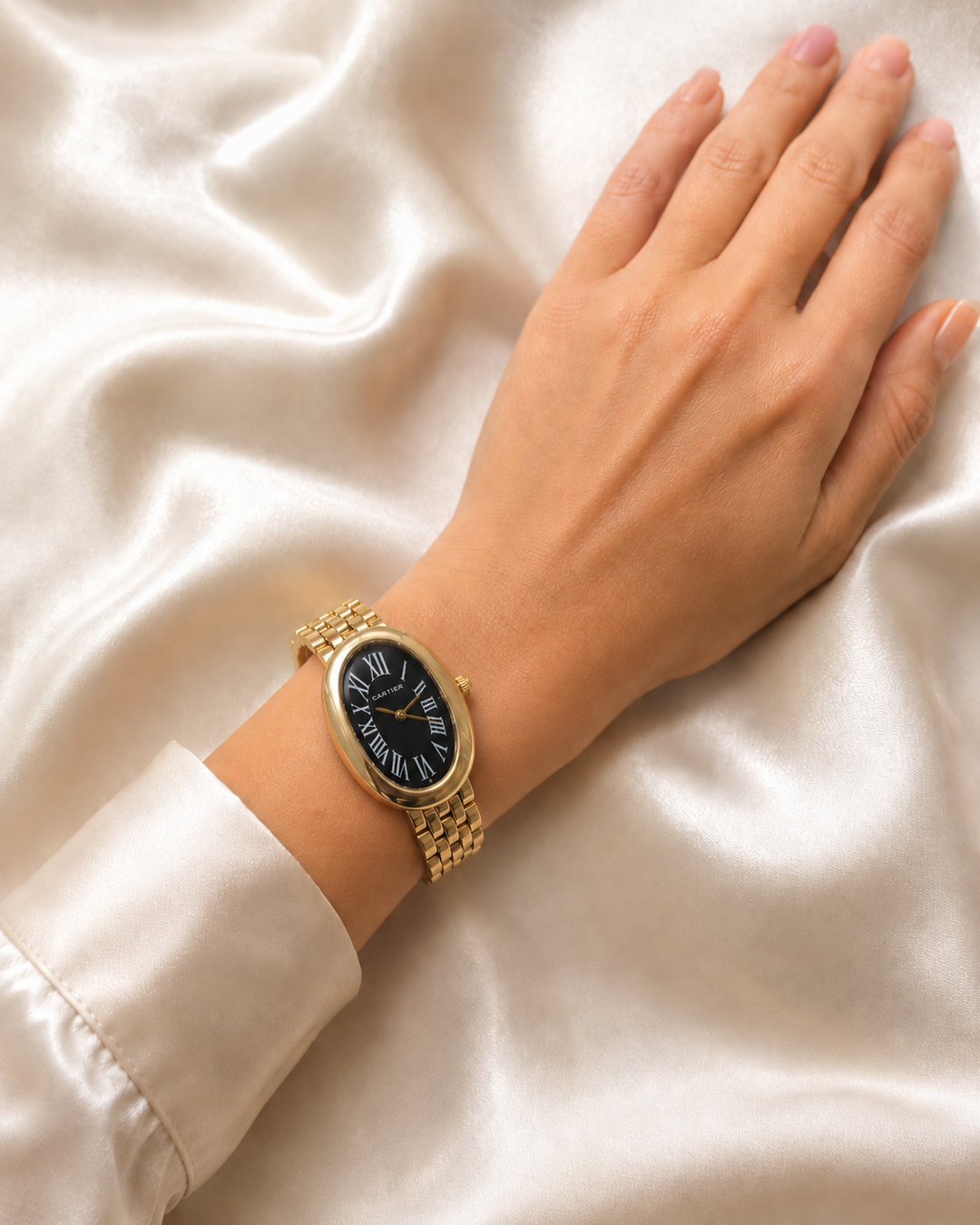 Montre Femme Cartier Golden Oval Noir