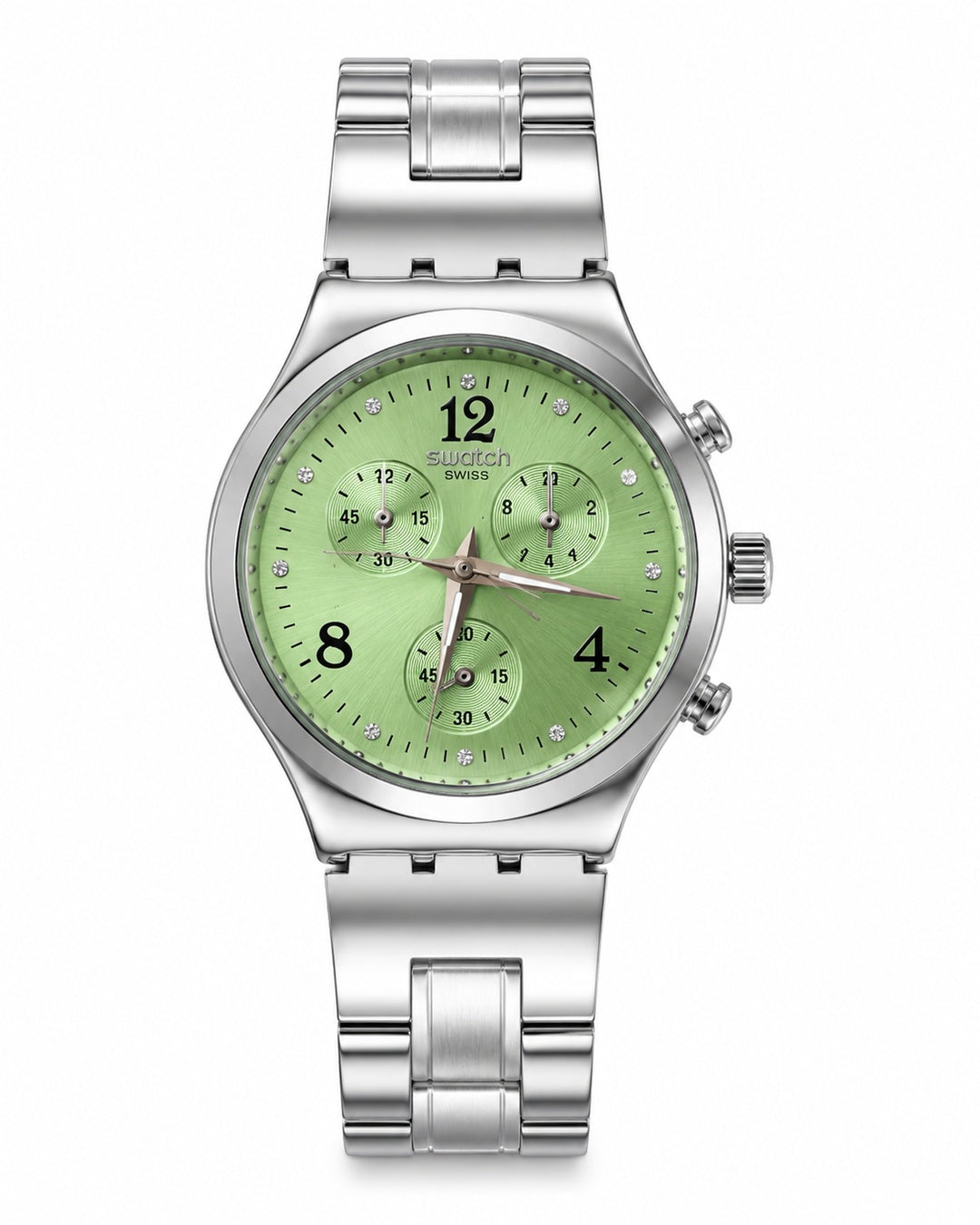 Swatch Crystal Green – Acier Inoxydable